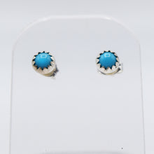 Load image into Gallery viewer, Navajo Turquoise Earrings in sterling Silver
