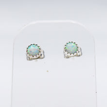Load image into Gallery viewer, Navajo Opal Earrings in Sterling Silver
