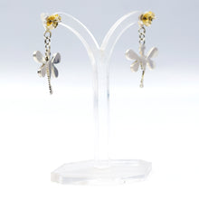 Load image into Gallery viewer, Zuni Dragonfly earrings in sterling Silver
