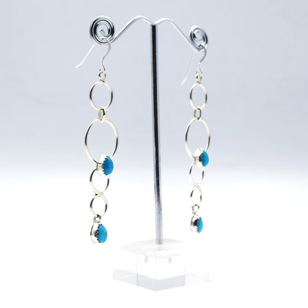 Navajo Turquoise and Sterling Silver Earrings
