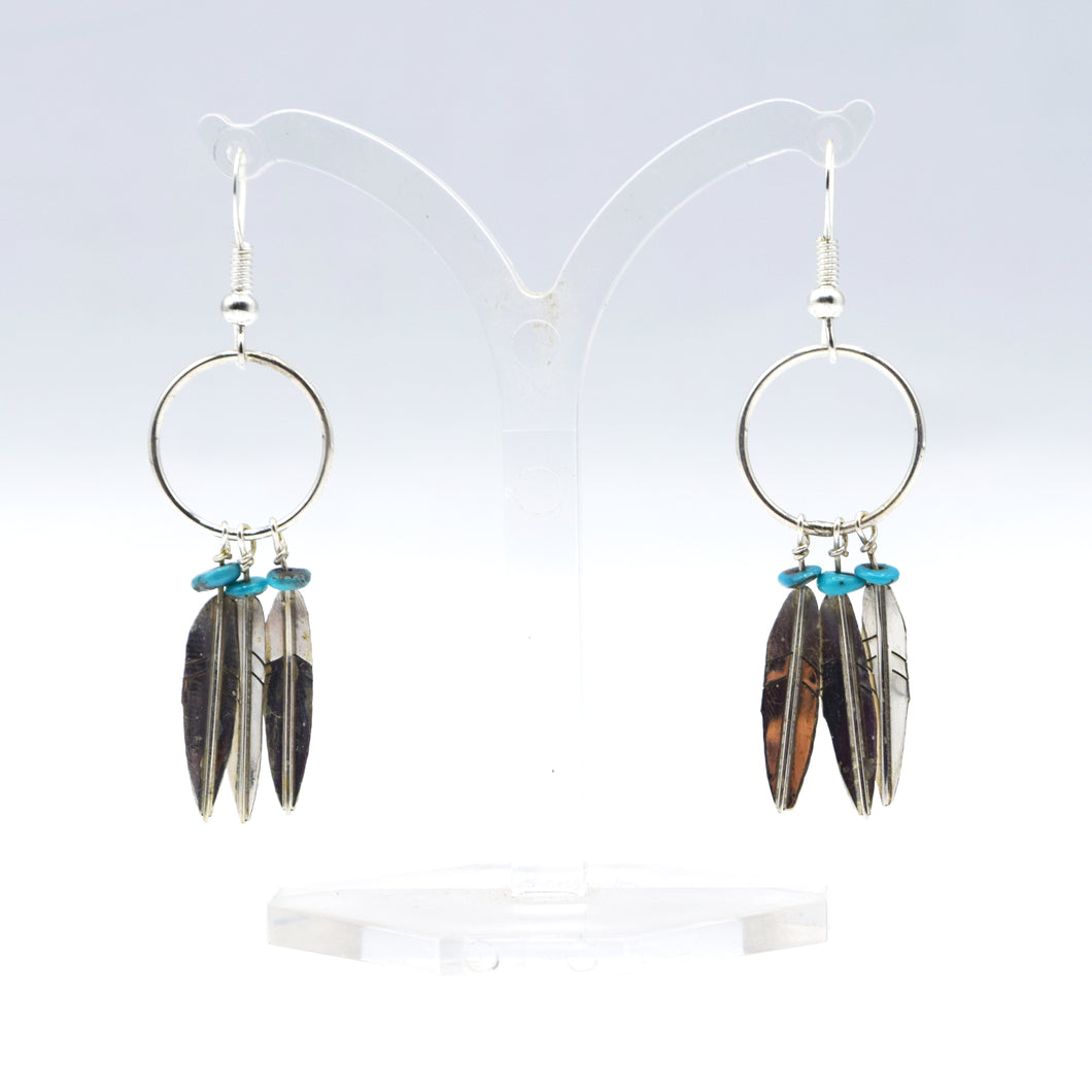 Navajo Turquoise earrings in sterling silver