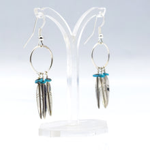 Load image into Gallery viewer, Navajo Turquoise earrings in sterling silver
