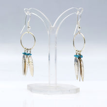 Load image into Gallery viewer, Navajo Turquoise earrings in sterling silver
