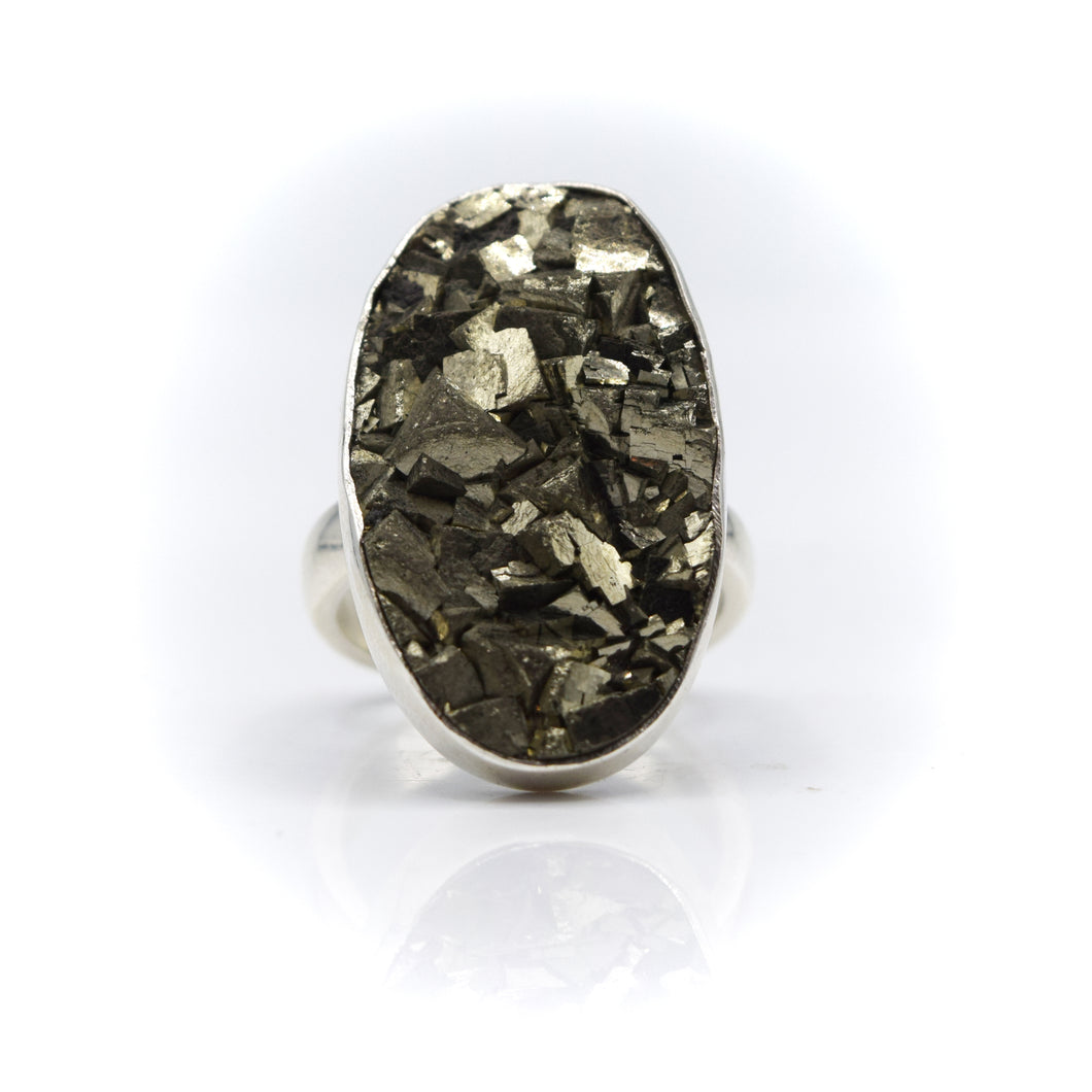 Pyrite Ring 925 Silver