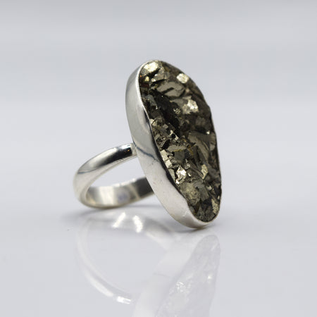 Pyrite Ring 925 Silver