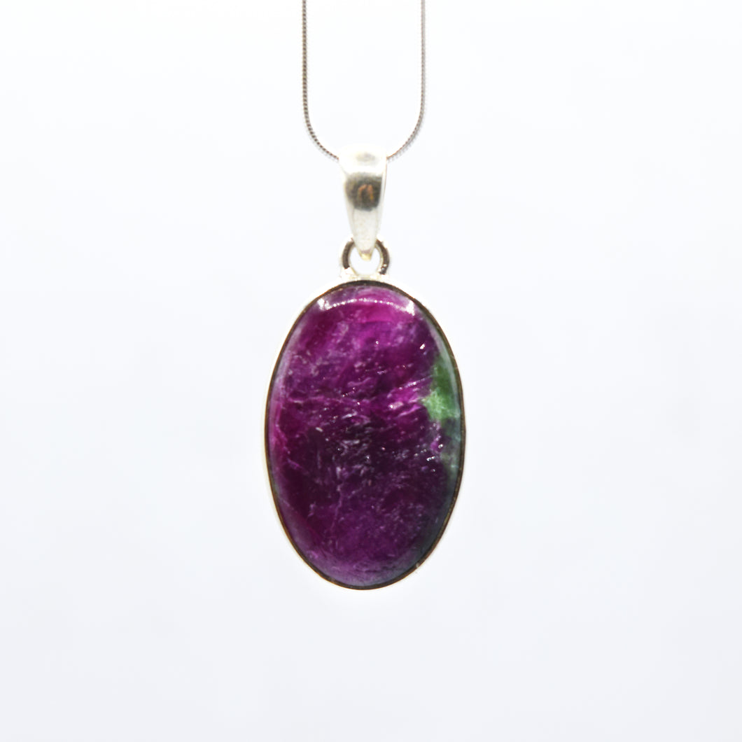Ruby and Zoisite Pendant 925 Silver