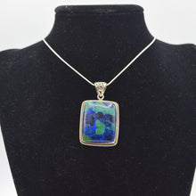 Load image into Gallery viewer, Azurite and Malachite Pendant 925 Silver
