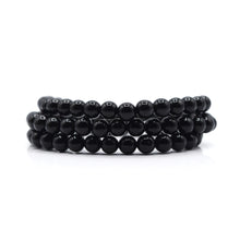 Load image into Gallery viewer, Black Obsidian Beaded bracelet
