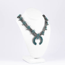 Load image into Gallery viewer, Zuni 925 Silver Vintage Squash Blossom Necklace
