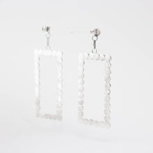 Load image into Gallery viewer, Navajo, Silver and Turquoise Rectangular Earrings
