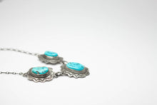 Load image into Gallery viewer, Navajo 925 Silver Overlay Vintage Turquoise Necklace
